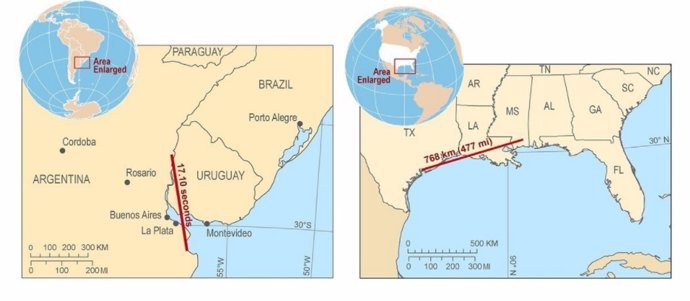 La OMM confirma dos récord de megarrayos en América del Norte y en América del Sur respectivamente registrados en 2020.
