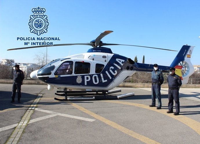 Imagen de archivo de un helicóptero de la Policía Nacional.
