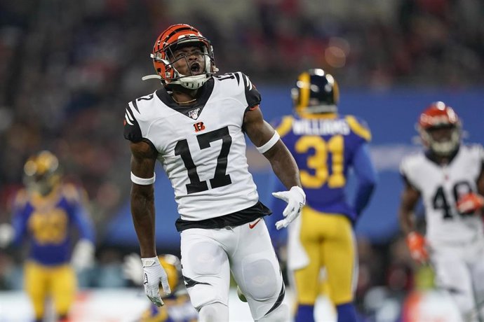 Archivo - Stanley Morgan Jr durante un partido con Cincinnati Bengals