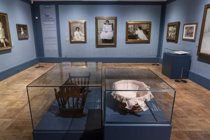 Varias de las piezas que componen la exposición 'La edad dichosa. La infancia en la pintura de Sorolla, en el Museo Sorolla, a 31 de enero de 2022, en Madrid (España). El Museo Sorolla acoge del 1 de febrero al 19 de junio de 2022 esta muestra dedicada