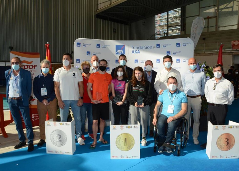 Podio de los Campeonatos de España AXA de Promesas Paralímpicas de Natación 2022