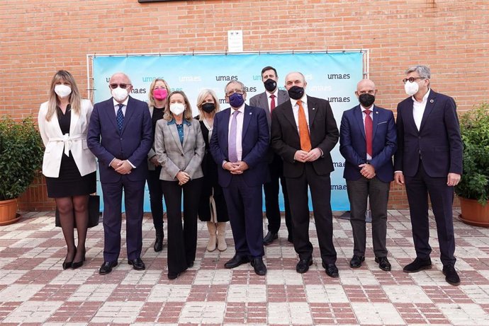 Calviño durante una visita a la Universidad de Málaga