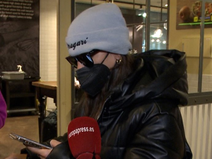 Anabel Pantoja, a su llegada a Madrid este lunes