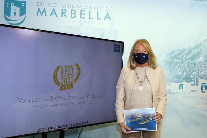 La alcaldesa de Marbella, Ángeles Muñoz, en rueda de prensa