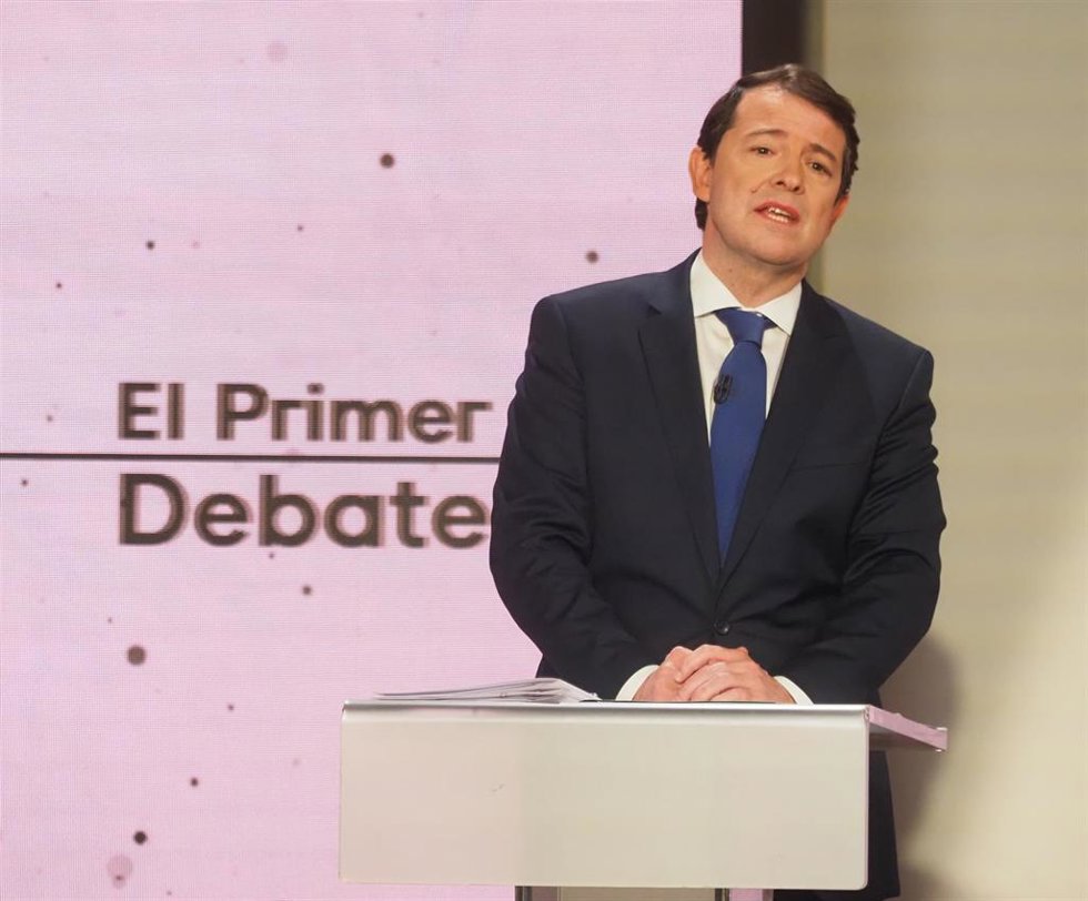 Mañueco, durante su intervención