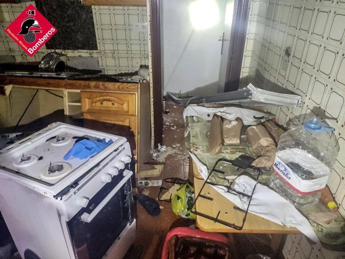 Vivienda incendiada tras explosión de gas