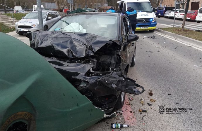 El vehículo accidentado.