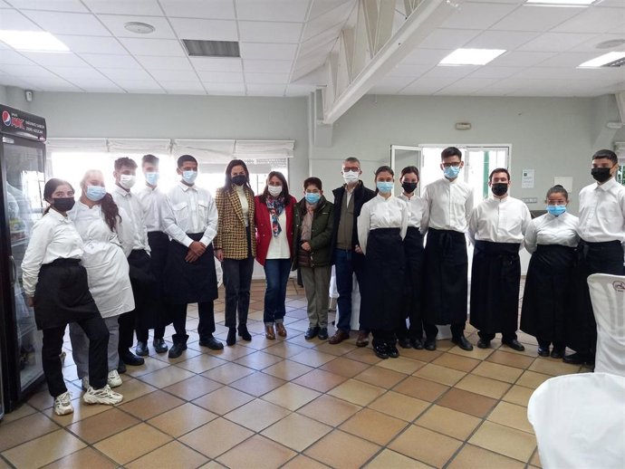 Alumnos del ciclo de cocina del CEIP Virgen de Belén.