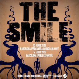 Cartell dels concerts de The Smile en el Primavera Sound i al Poble Espanyol de Barcelona