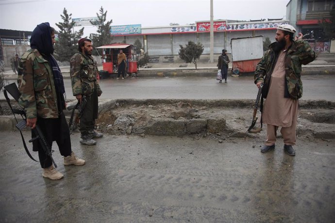 Milicianos talibán en Kabul