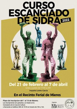 Cartel del curso de escanciado.