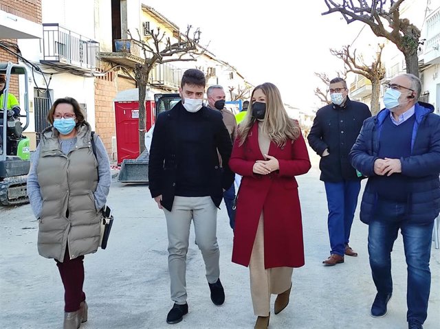 Visita a las obras en la Avenida de la Libertad