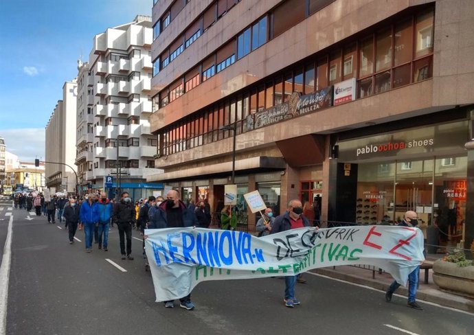 Archivo - Protesta de trabajadores de Aernnova.