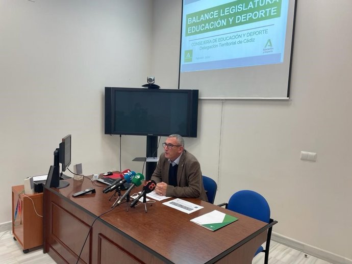 El delegado territorial de Educación y Deporte en Cádiz, Miguel Andréu.