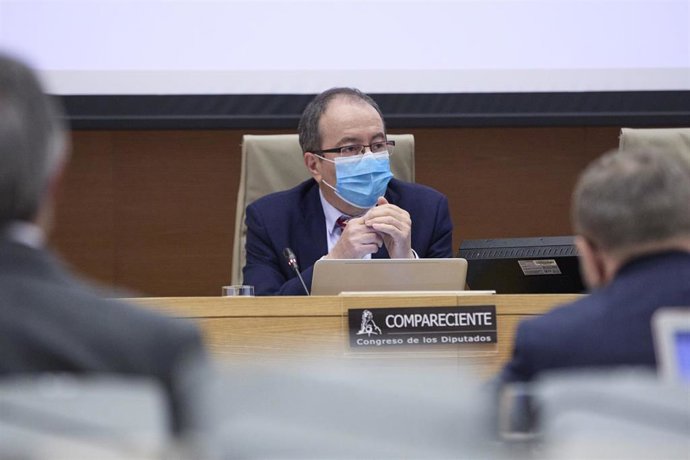 Archivo - El presidente del Consejo de Transparencia y Buen Gobierno, José Luis Rodríguez Álvarez, en una comparecencia en el Congreso.