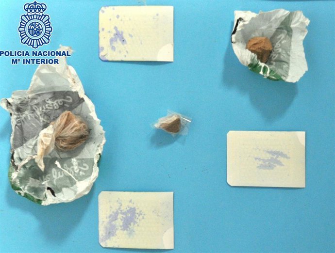 Archivo - Heroína intercerptada por los agentes de la Policía Nacional