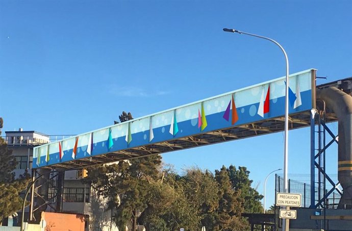 Vientos, obra ganador del Concurso de Ideas para el diseño de la decoración del puente de tuberías ubicado en la avenida Francisco Montenegro