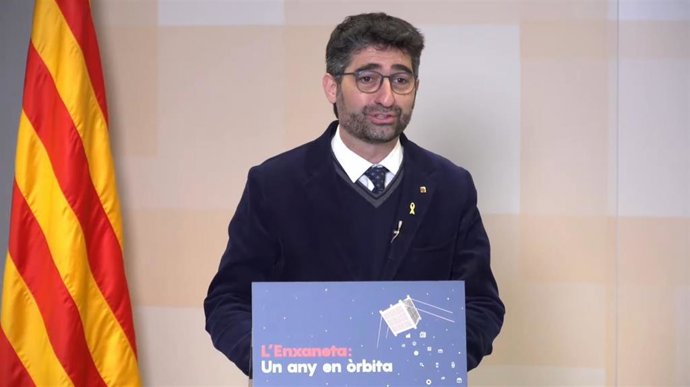El vicepresidente y conseller de Políticas Digitales y Territorio de la Generalitat, Jordi Puigneró, durante su intervención.