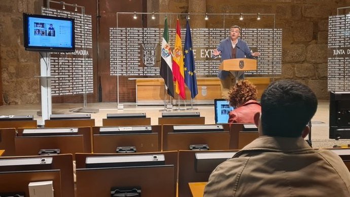 El portavoz de la Junta, Juan Antonio González, en la rueda de prensa posterior al Consejo de Gobierno.