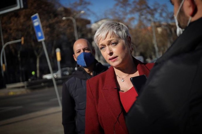 La diputada de Cs en la Cámara catalana Anna Grau en una visita a la Meridiana de Barcelona el miércoles 2 de febrero de 2022.