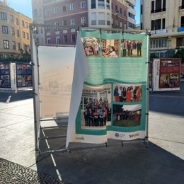 Daños en la exposición de la UCO en la Plaza de las Tendillas.