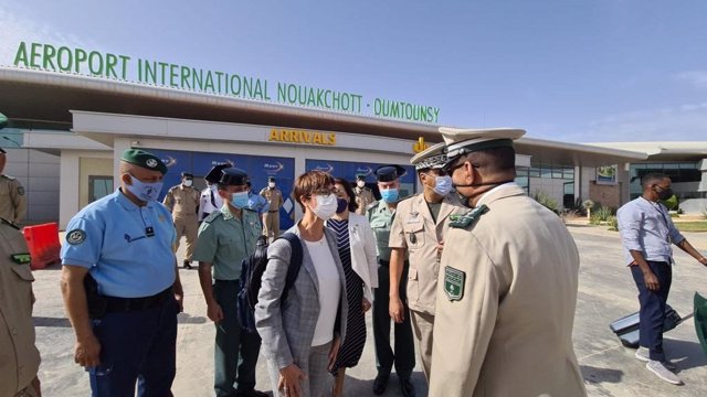 La directora general de la Guardia Civil, María Gámez, en su visita a Mauritania
