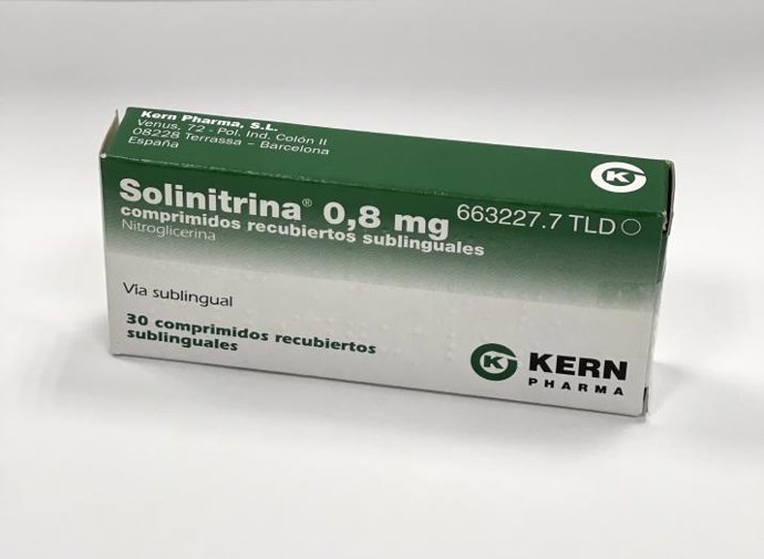 Archivo - 'Solinitrina' 0,8 Mg Comprimidos Recubiertos Sublinguales En 30 Comprimidos, De Kern Pharma