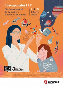 Vuelven las mujeres científicas a los escaparates de los comercios de Made in Zaragoza para celebrar el '#11F'