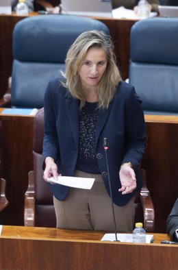 Archivo - La consejera de Medio Ambiente, Ordenación del Territorio y Sostenibilidad de la Comunidad de Madrid, Paloma Martín, durante un pleno de la Asamblea de Madrid, a 2 de diciembre de 2021, en Madrid (España). Para este pleno está previsto el deba