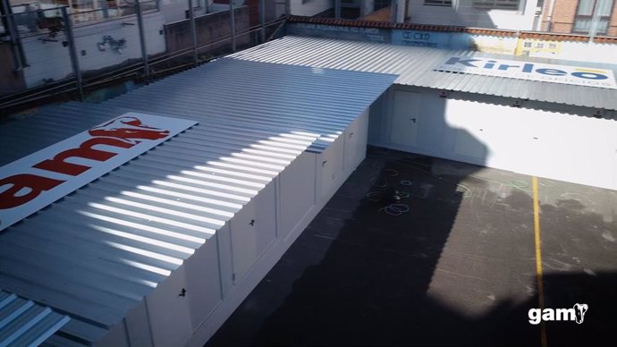 Aulas modulares en el Colegio San Vicente de Paúl de Gijón.