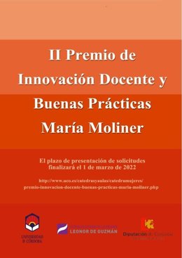 Cartel del Premio de Buenas Prácticas María Moliner.