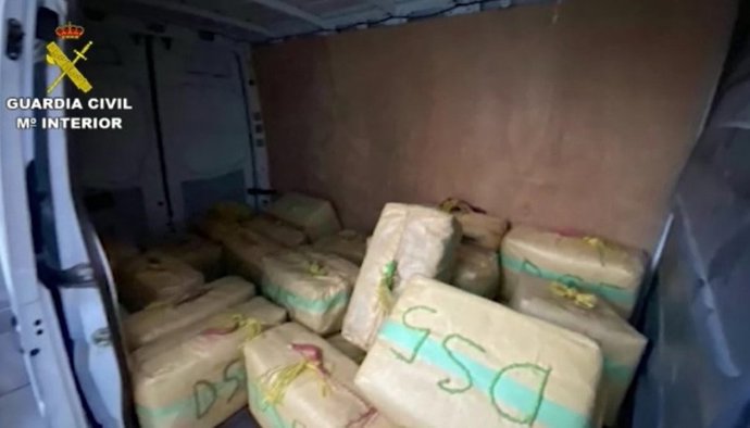 Imagen de parte de la droga incautada