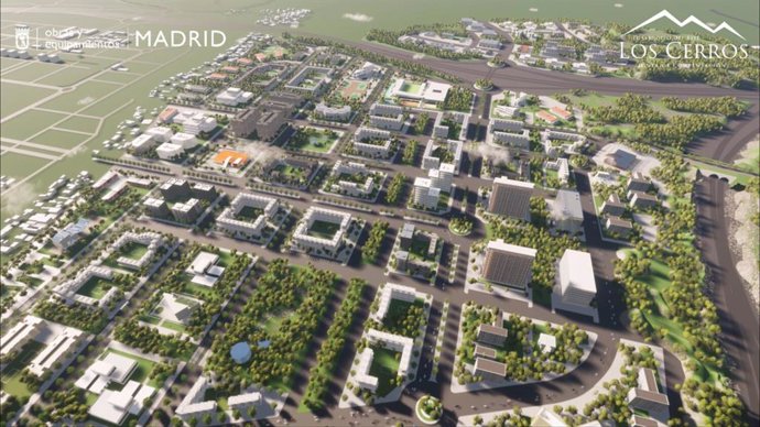 Proyecto de urbanización de Los Cerros, uno de los desarrollos del sureste situado en el distrito de Vicálvaro.