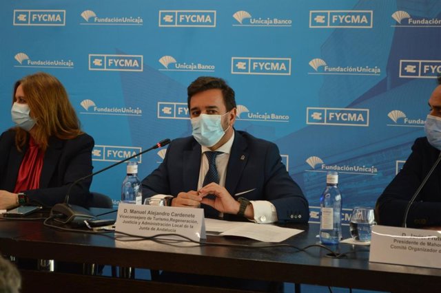 El viceconsejero de Turismo, Regeneración, Justicia y Administración Local, Manuel Alejandro Cardenete, en rueda de prensa