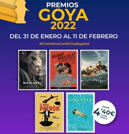 Los cinco títulos nominados a mejor película en los Goya 2022, en cines Yelmo a precio reducido