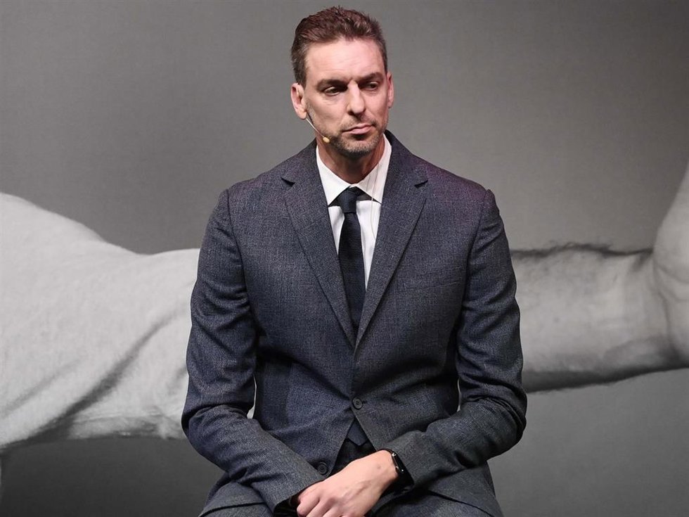 Archivo - Pau Gasol, durante la comparecencia en la que ha anunciado su retirada del baloncesto profesional.
