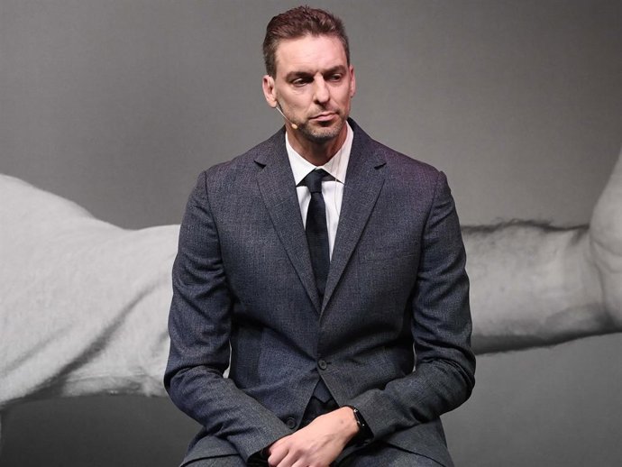 Archivo - Pau Gasol, durante la comparecencia en la que ha anunciado su retirada del baloncesto profesional