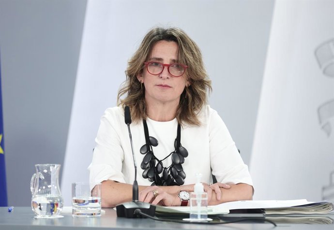 Archivo - Arxiu - La vicepresidenta i ministra per a la Transició Ecolgica i el Repte Demogrfic, Teresa Ribera