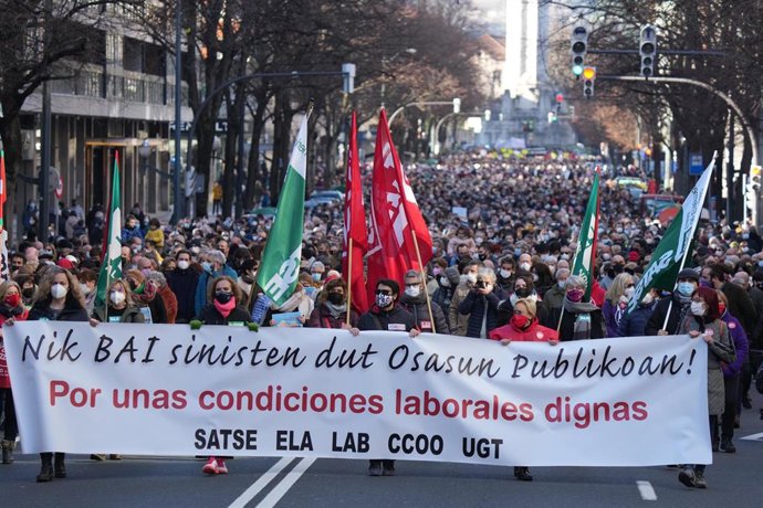 Manifestacion del pasado 23 de enero contra el "colapso" en Osakidetza