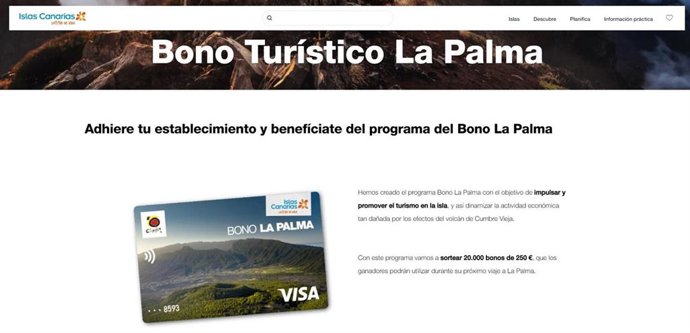 Archivo - Página web del Bono Turístico La Palma