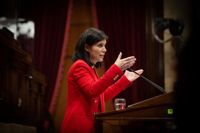 Archivo - Arxiu - La secretria general adjunta i portaveu d'ERC, Marta Vilalta, en un ple del Parlament