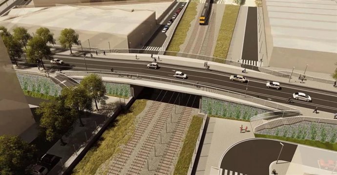 El Ayuntamiento de Barecelona iniciará en septiembre la rehabilitación del puente de la calle Santander