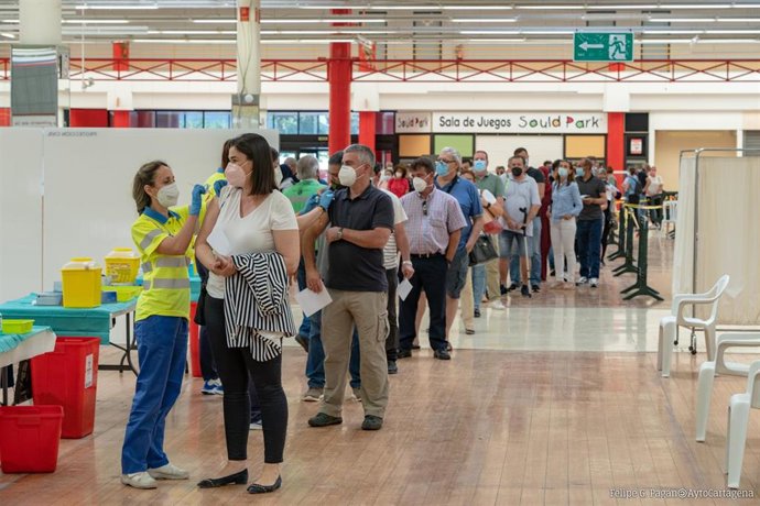 Archivo - Cvirus.- El espacio La Rambla de Cartagena acogerá la vacunación de mayores de 40 años del municipio