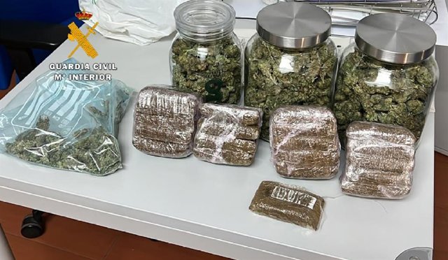 Droga intervenida en Ciudad Rodrigo (Salamanca)