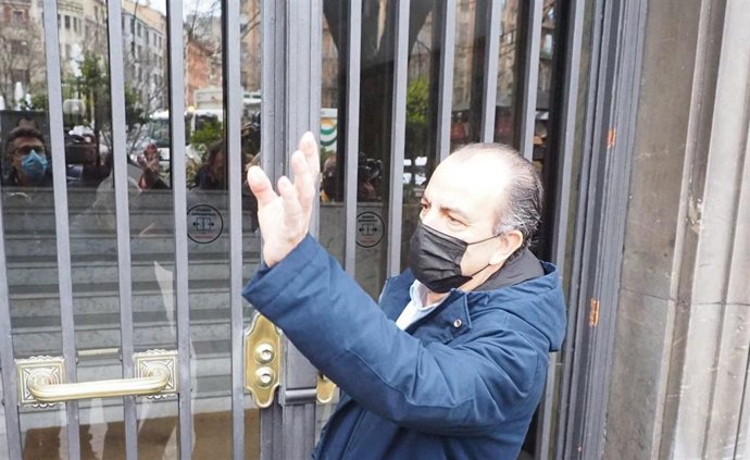 El diputado de UPN Carlos García Adanero a su llegada al Comité Ejecutivo del partido