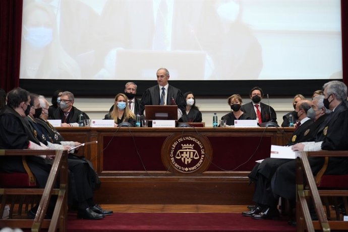 El decano del Icab Jesús Sánchez en la Sesión Solemne por la festividad de St.Raimon de Penyafort, el 4 de febrero de 2022.