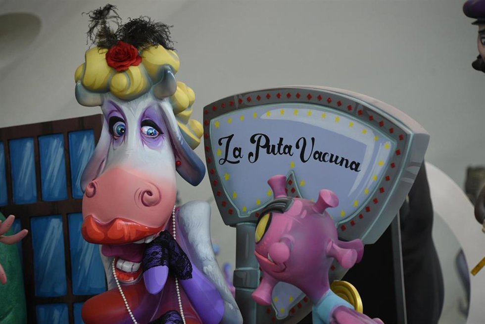 Un ninot en la exposición del Ninot, en el Museo de las Ciencias de la Ciudad de las Artes y las Ciencias de Valencia, a 4 de febrero de 2022, en Valencia, Comunidad Valenciana (España). 