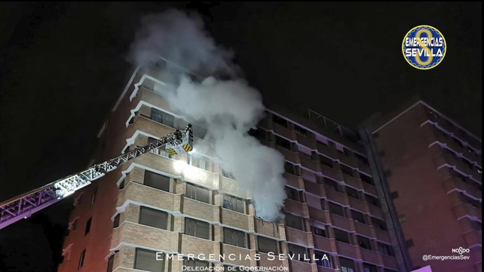 Apartamento incendiado en Los Remedios.