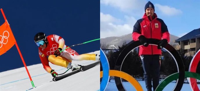 Los esquiadores españoles Adur Etxezarreta e Imanol Rojo