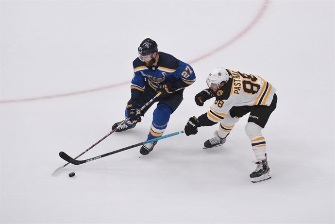 Archivo - Boston Bruin-St. Louis Blues de la National Hockey League (NHL)